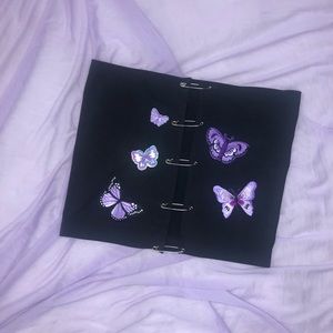 Purple butterfly Tube top
